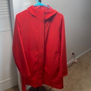 UNIQLO red waterproof raincoat